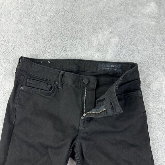 AllSaints Mast Jet Black Jeans Women’s Size 29 US - Picture 10 of 11